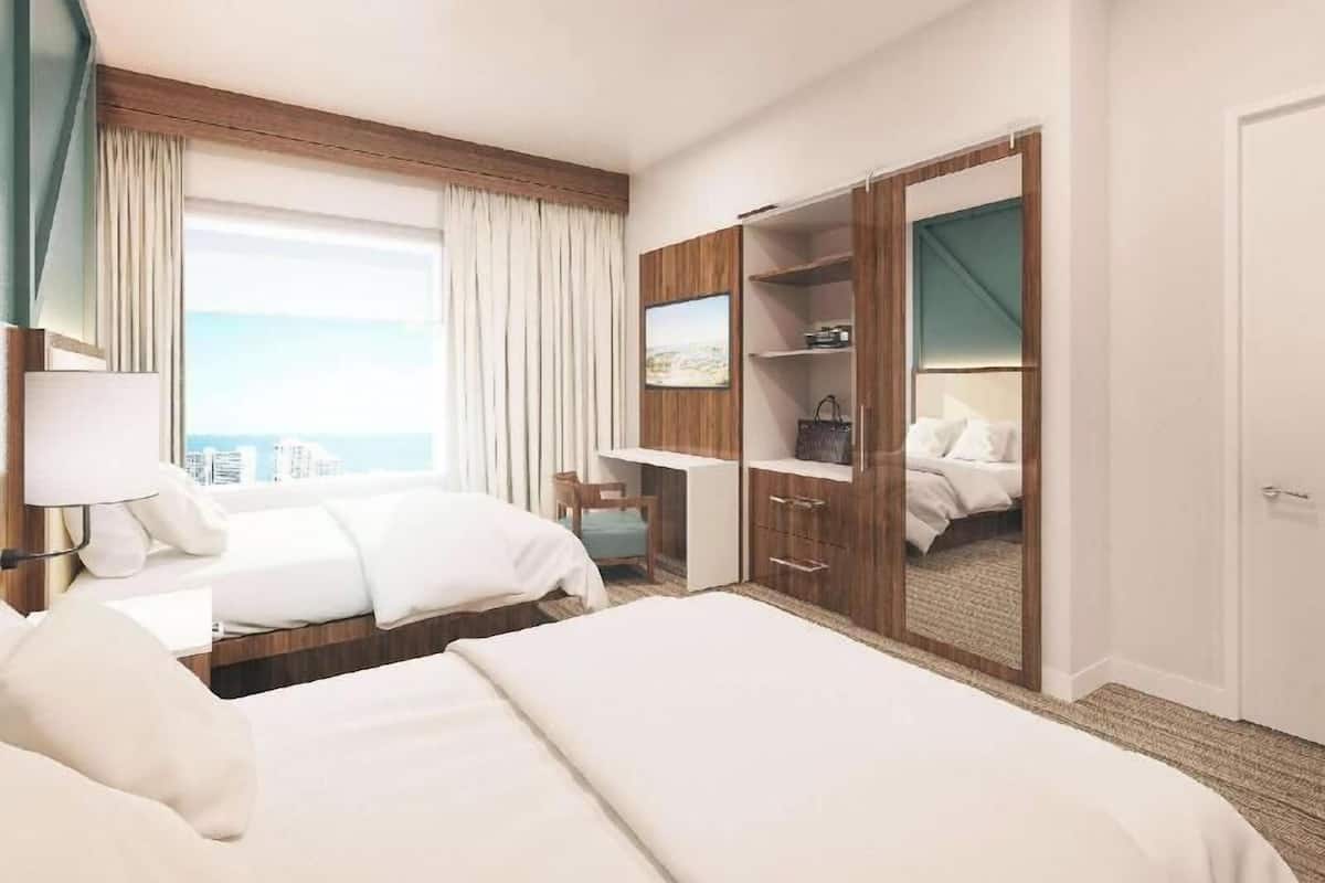 In-room safe, desk, laptop workspace, blackout drapes