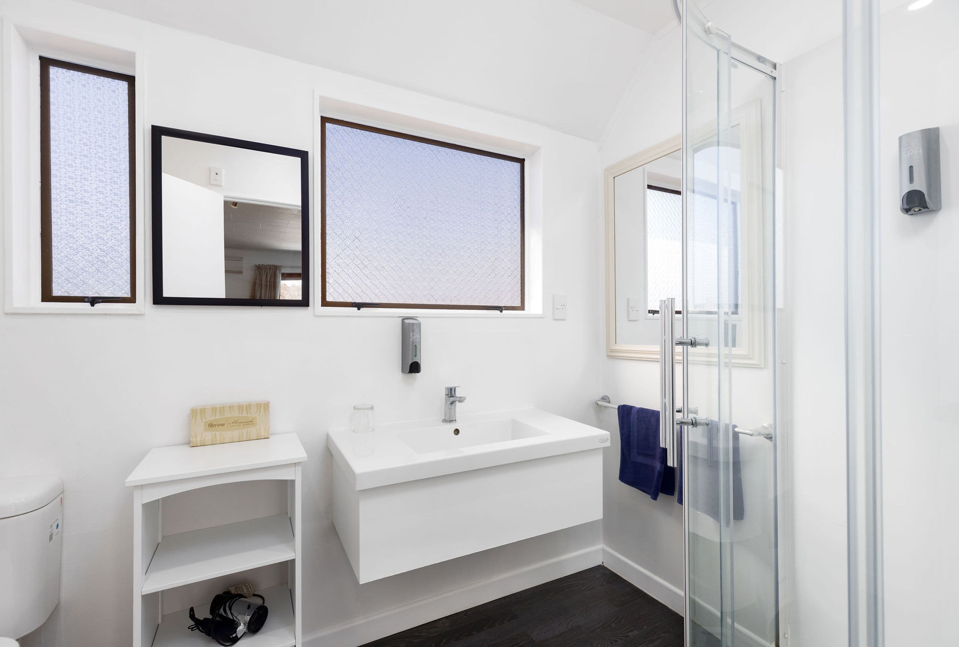 one bedroom | bathroom | free toiletries, hair dryer, towels, soap