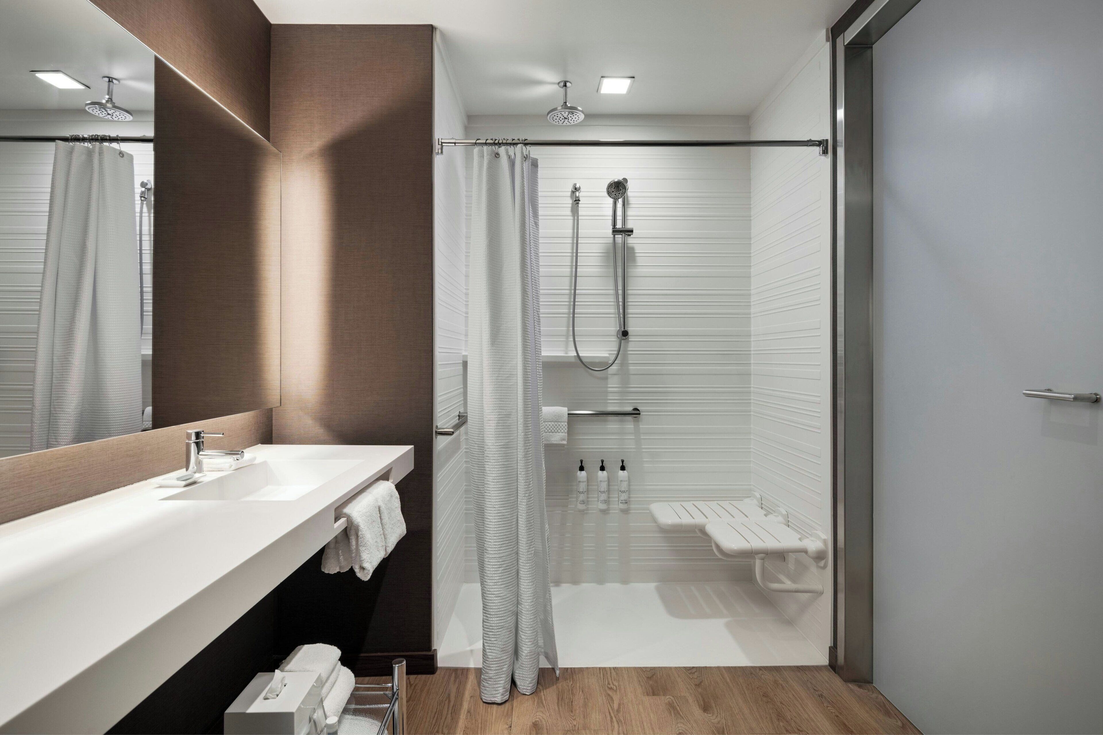 room, 1 king bed with sofa bed, non smoking | bathroom | shower, free toiletries, hair dryer, towels