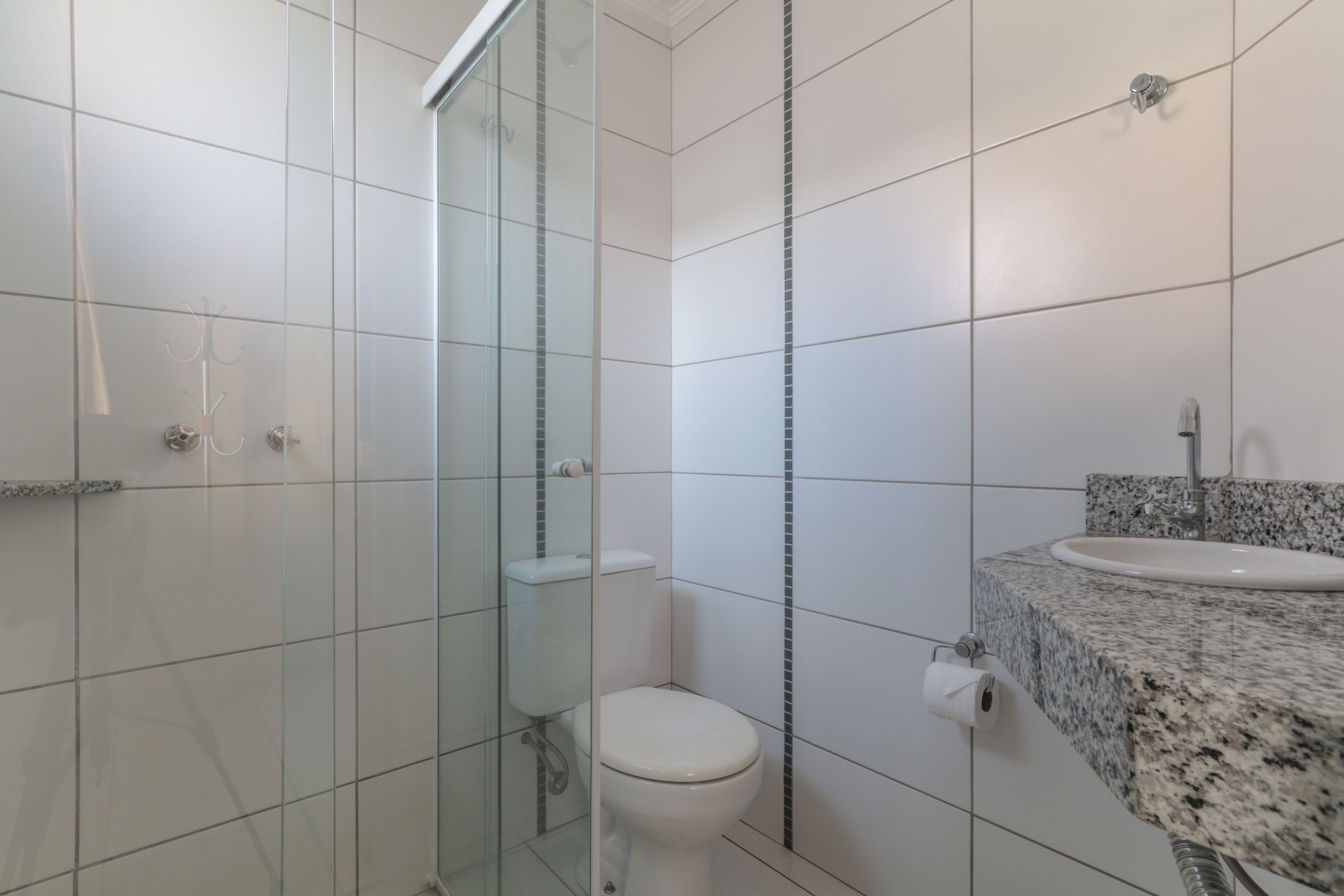 shower, free toiletries, towels, soap