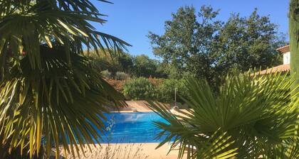 Provencen huvila yksityisellä uima-altaalla aidattu puutarha 6 hengelle.