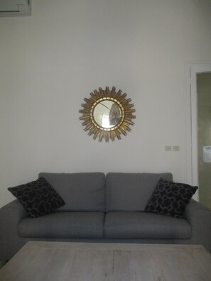 Tv, dvd-spelare, böcker och ett filmbibliotek