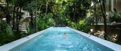 An infinity pool, a lap pool