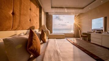 Chambre Supérieure Double ou avec lits jumeaux, 1 chambre, vue lagon, en bord de piscine | Draps en coton égyptien, literie de qualité supérieure, minibar