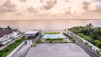 Vue depuis lâhĂ©bergement