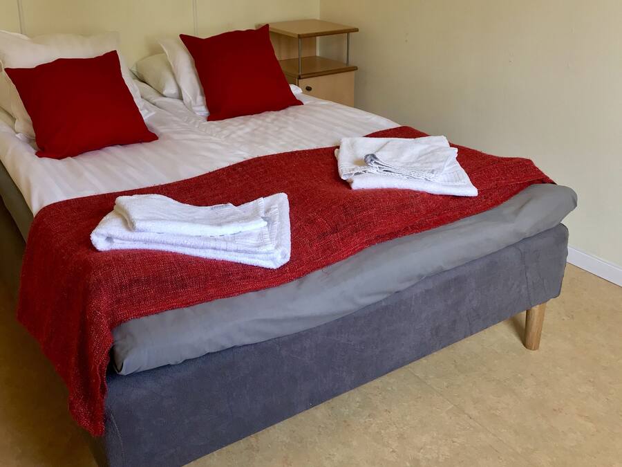 Tremannsrom – standard, privat bad (Hotellbyggnad) | Skrivebord, skrivebord for bærbar PC og strykejern/-brett