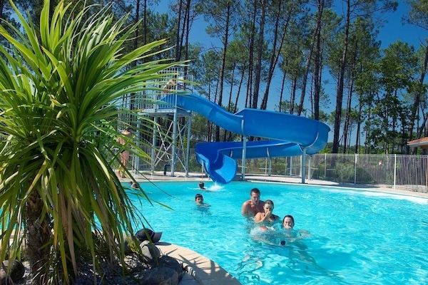 Indoor pool, outdoor pool, sun loungers
