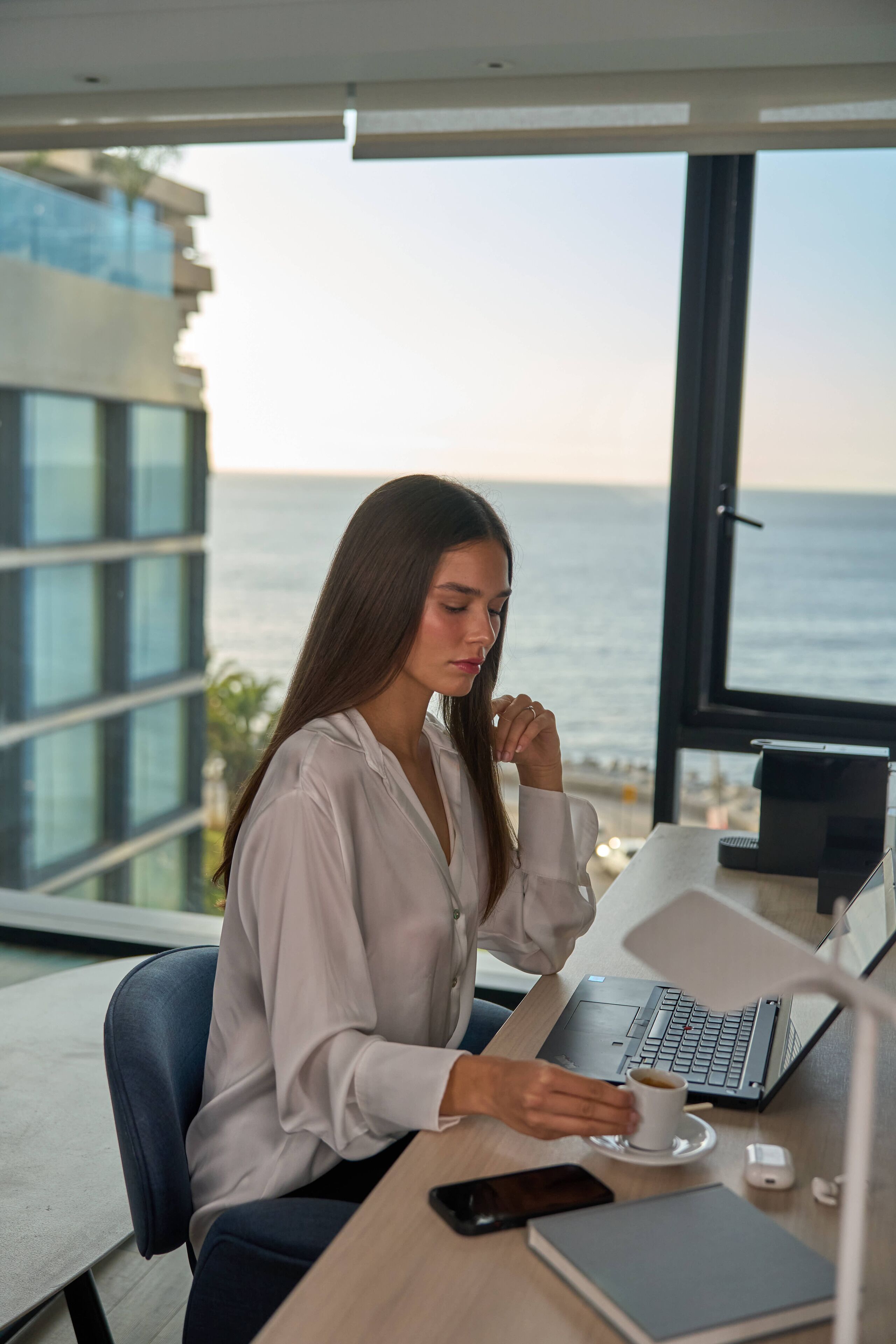 premium room, 1 king bed, sea view | living area | flat-screen tv