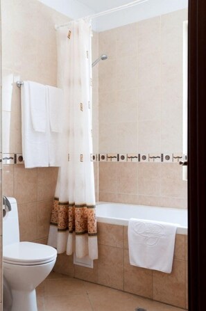 Free toiletries, hair dryer, towels