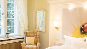 Ropa de cama de alta calidad y minibar