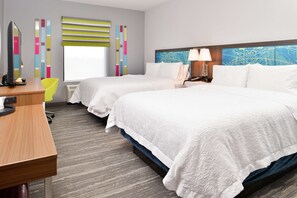 Premium bedding, down comforters, desk, laptop workspace - Hampton Inn & Suites St. Paul Oakdale/Woodbury (Oakdale)