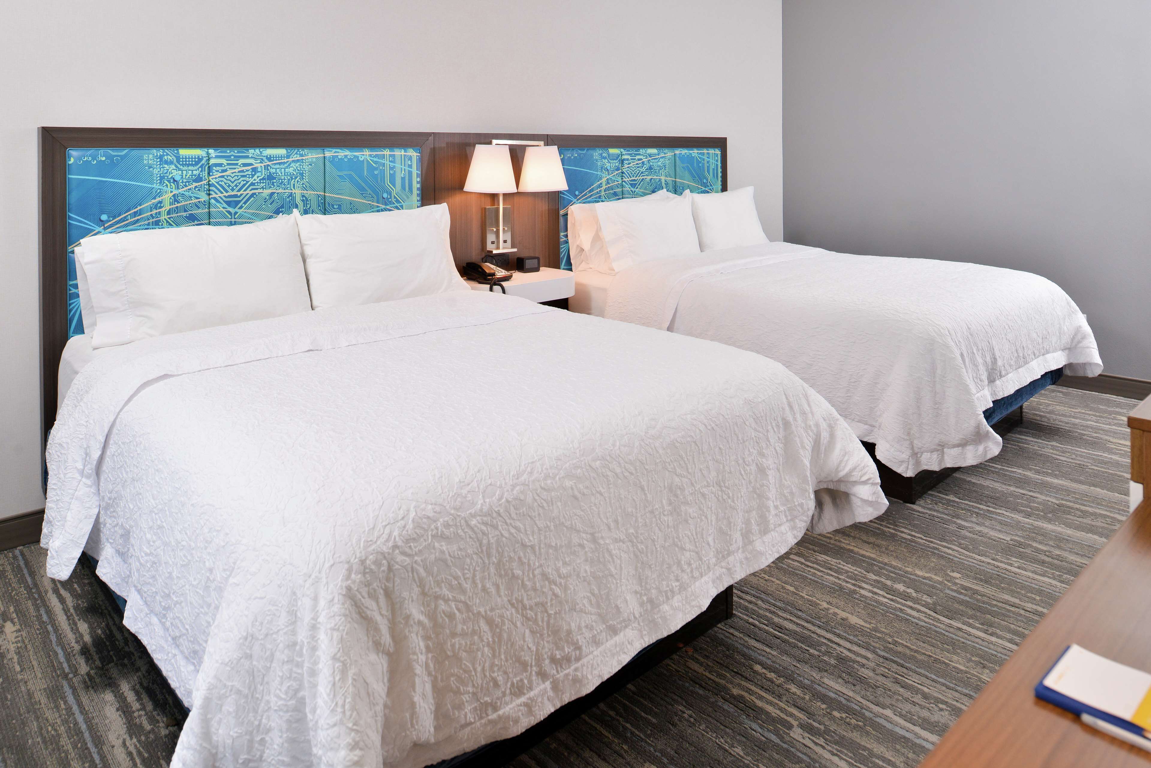 Room, 2 Queen Beds, Refrigerator | Premium bedding, down comforters, desk, laptop workspace