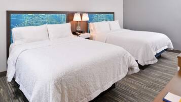 Room, 2 Queen Beds, Refrigerator | Premium bedding, down comforters, desk, laptop workspace