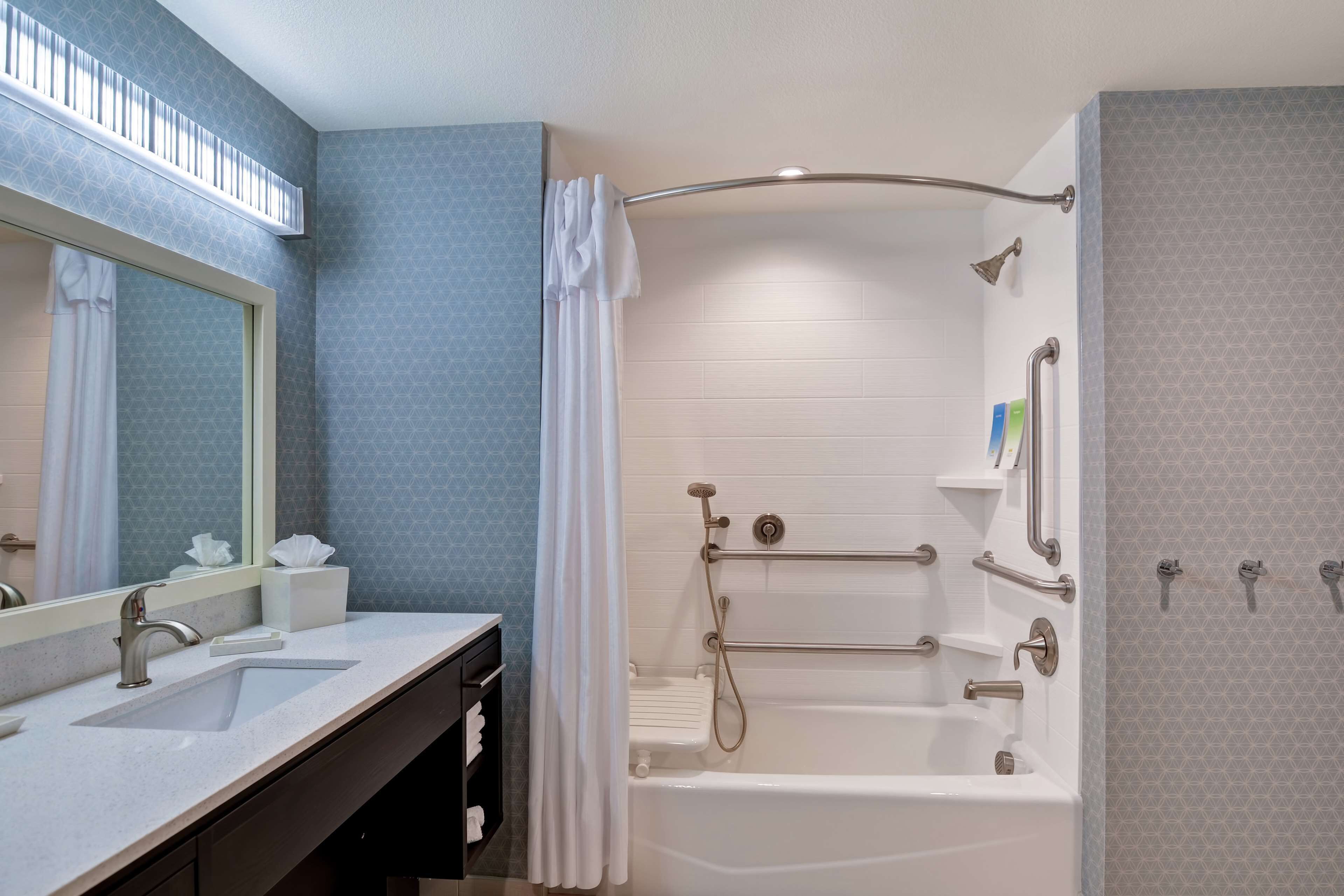 free toiletries, hair dryer, towels