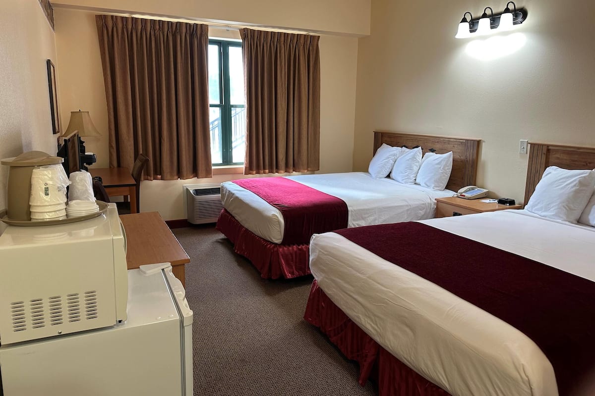 2 Queen Beds, Accessible Room, Roll-In Shower, Non-Smoking | Desk, blackout drapes, iron/ironing board, free cribs/infant beds