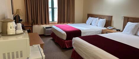2 Queen Beds, Accessible Room, Roll-In Shower, Non-Smoking | Desk, blackout drapes, iron/ironing board, cribs (free)