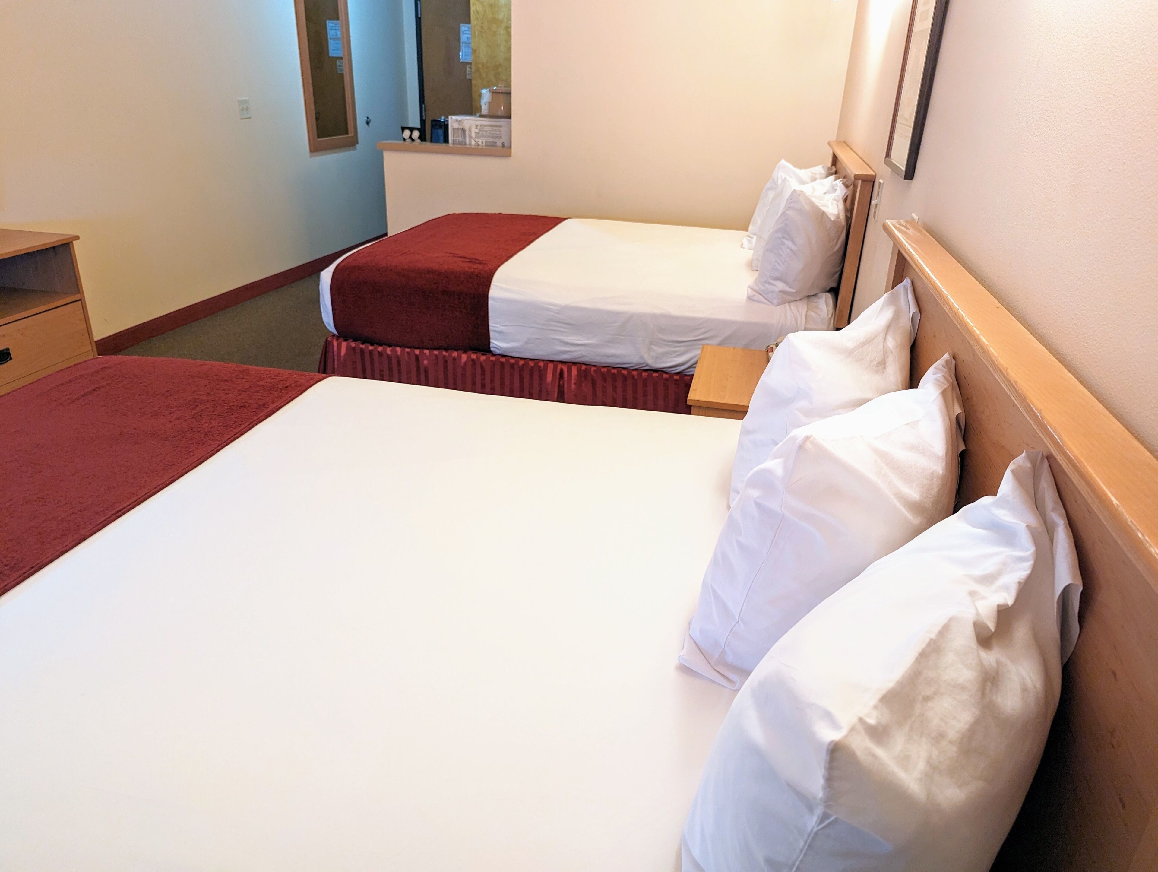 room, 2 queen beds, non smoking (non pet-friendly) | desk, blackout curtains, iron/ironing board, free cots/infant beds