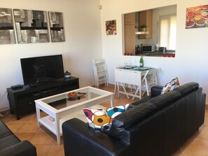 TV connectée, lecteur de DVD, livres, vidéothèque