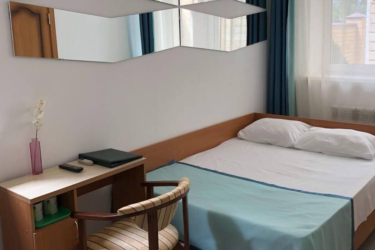 Standaard eenpersoonskamer | Een bureau, een strijkplank/strijkijzer, gratis wifi
