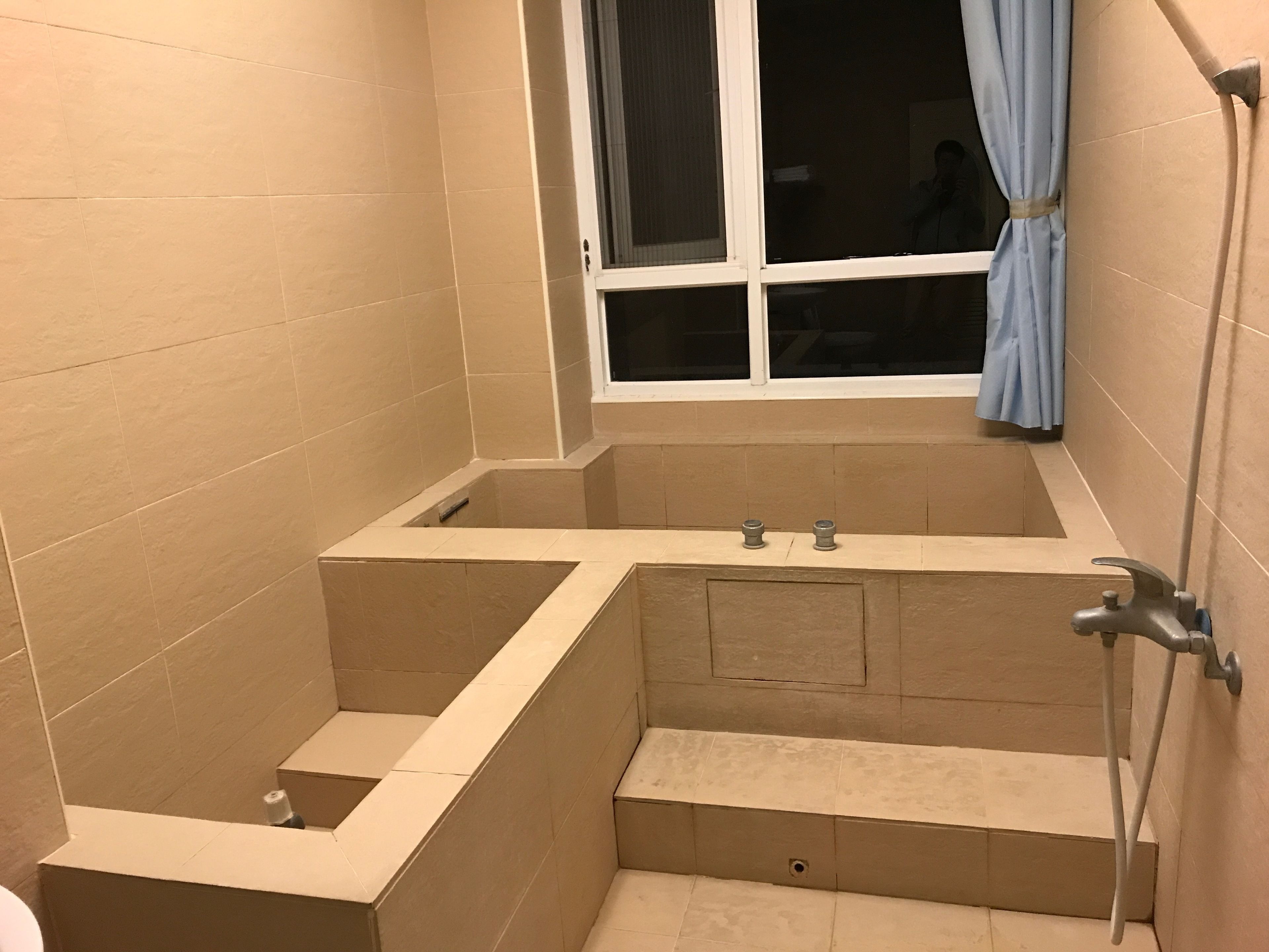 basic quadruple room | bathroom | separate bathtub and shower, spring water bathtub, free toiletries