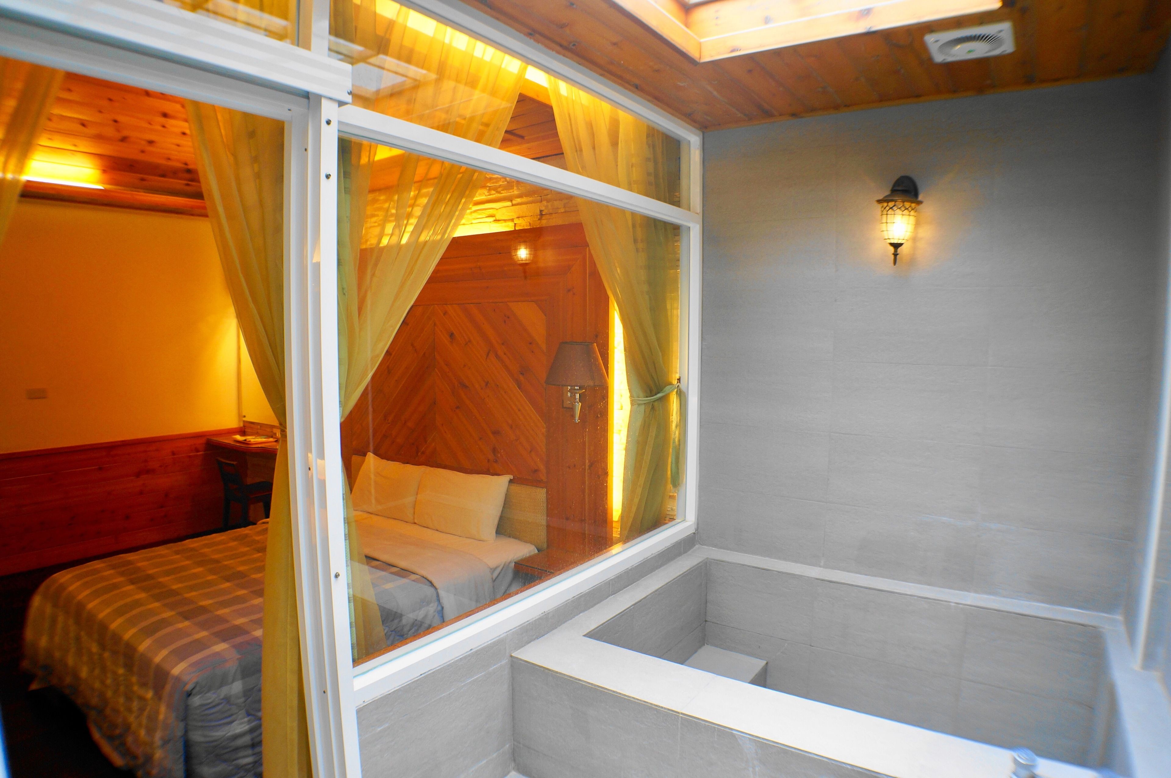 romantic double room | bathroom | separate bathtub and shower, spring water bathtub, free toiletries