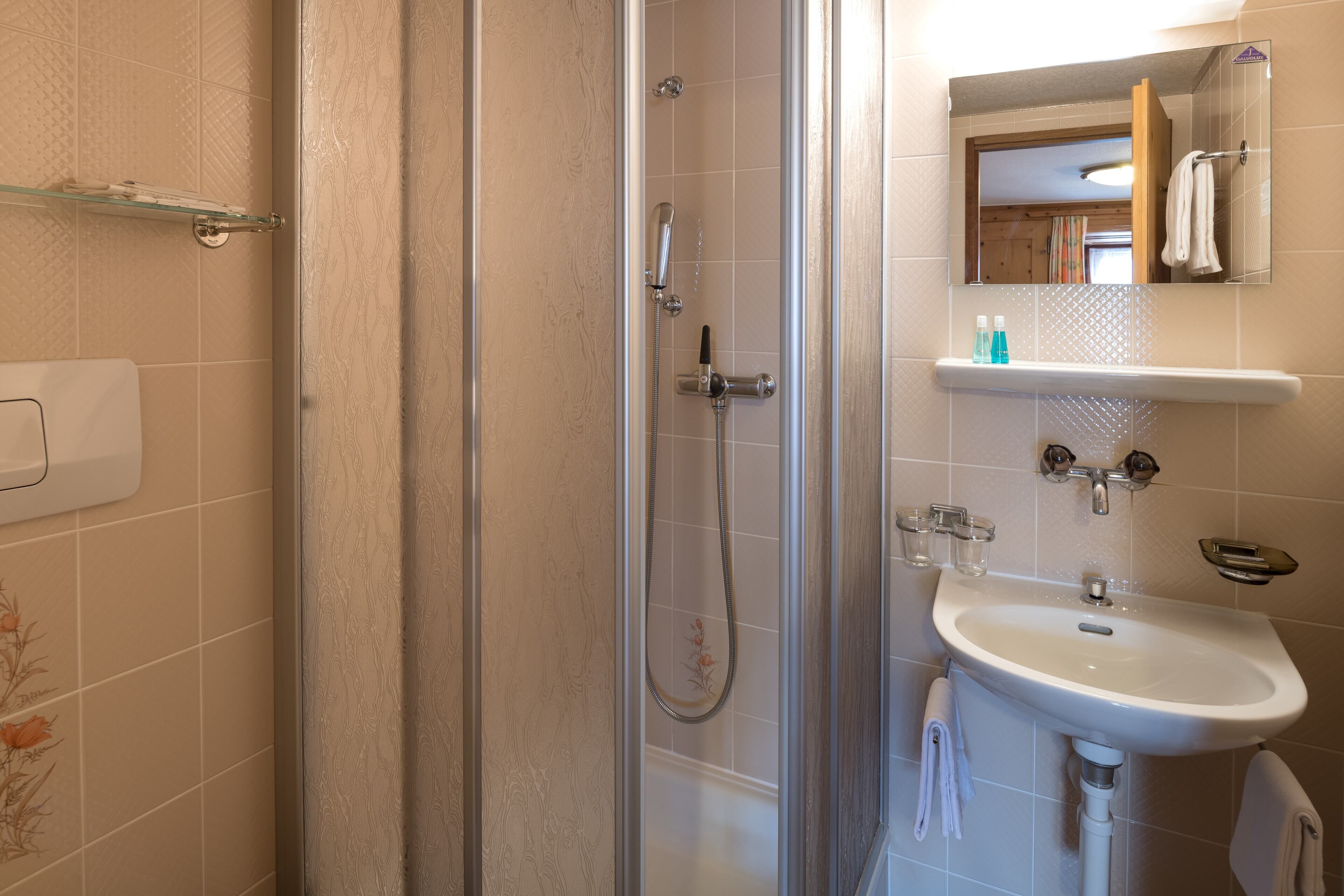single room, annex building | bathroom | shower, free toiletries, hair dryer, towels
