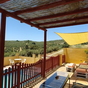 Ferienhaus, 3 Schlafzimmer, eigener Pool (Posada) | Terrasse/Patio