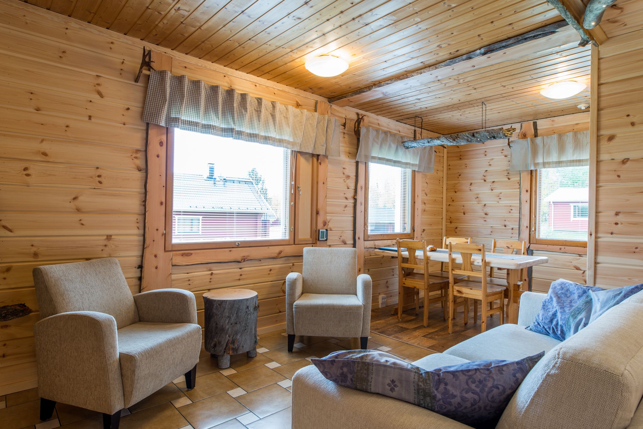 Apartment, 1 Bedroom, Sauna | Living area | Flat-screen TV, fireplace, DVD player