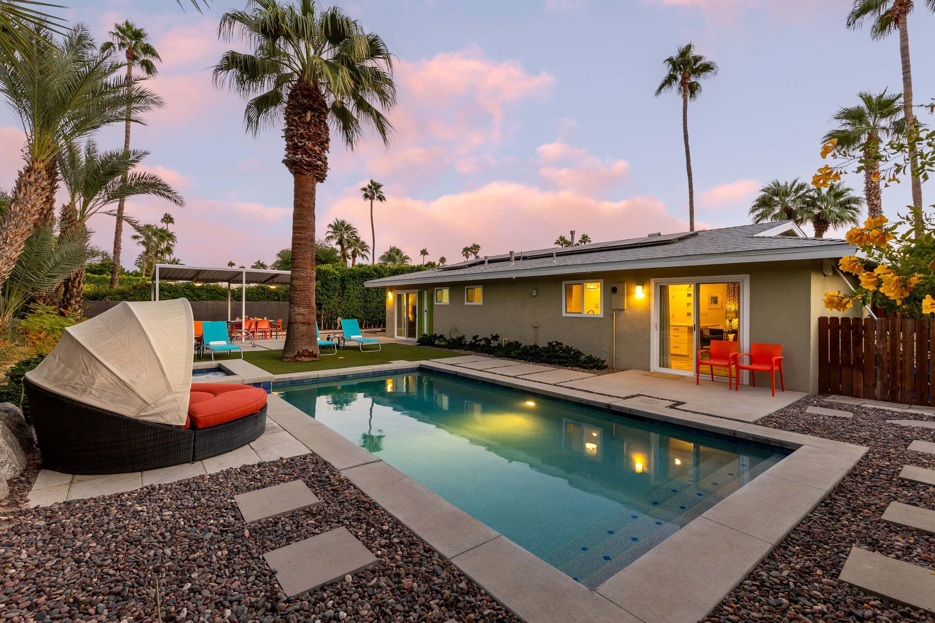 A heated pool