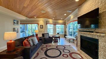 Télévision, médiathèque, chaîne hi-fi