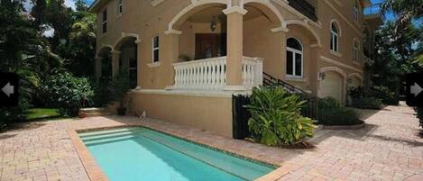 A heated pool