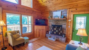 Télévision, cheminée