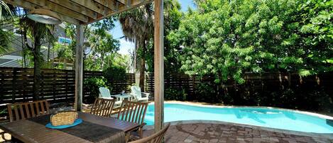 A heated pool