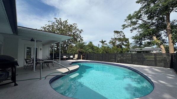 A heated pool