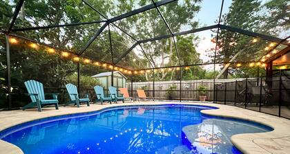 Peach Hideaway - Caged, Heated Pool & Florida Room