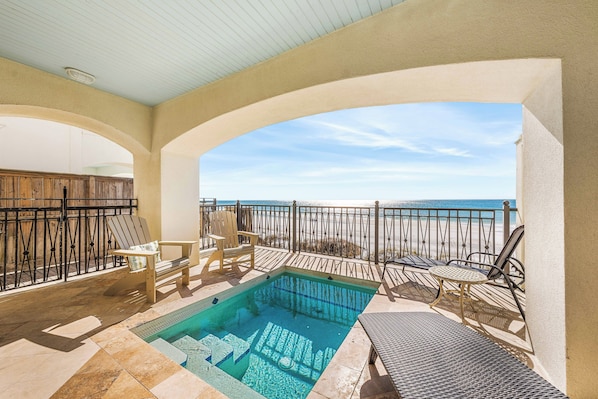 Outdoor pool, a heated pool