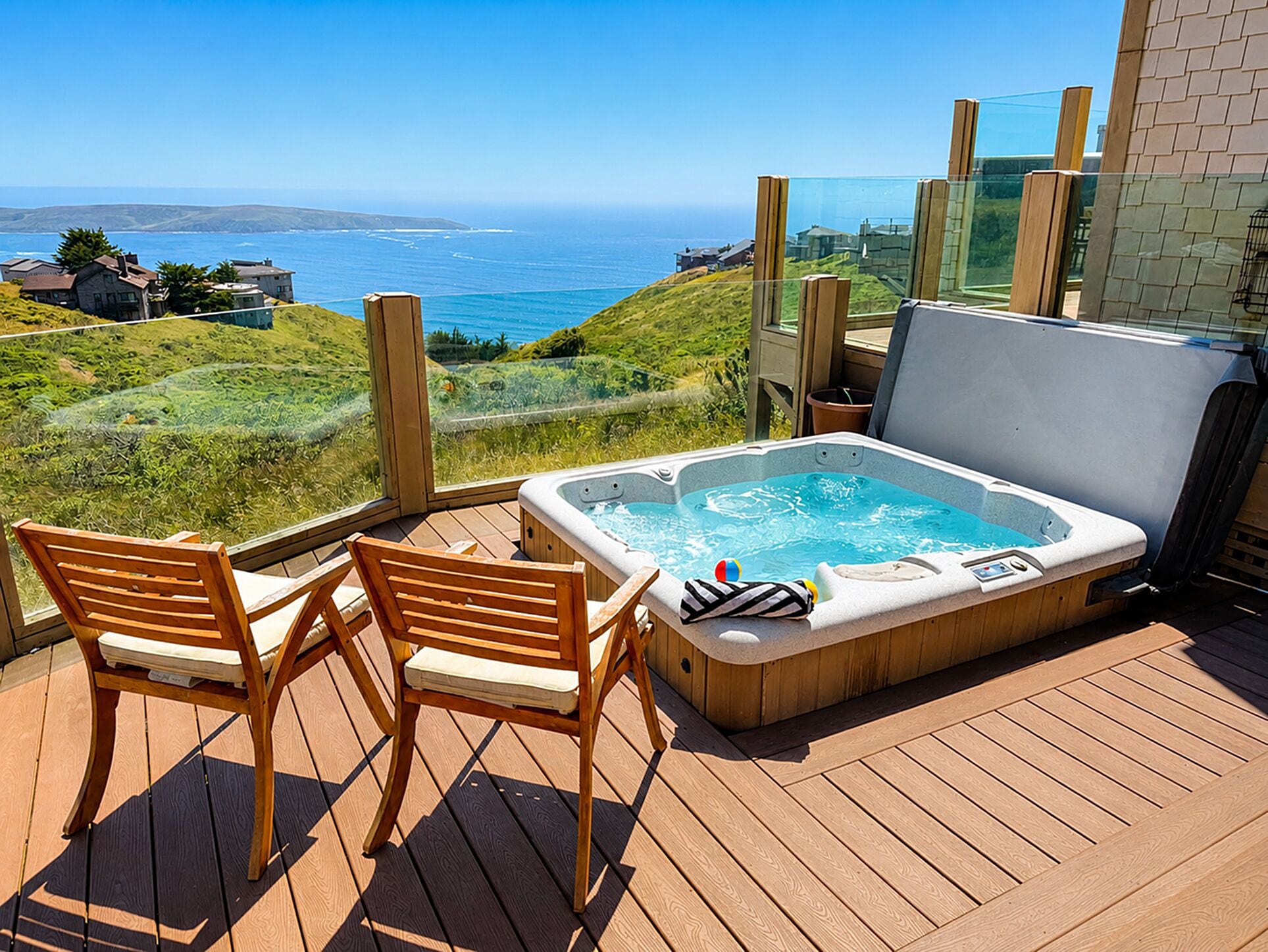Soak away the city vibes as you relax in the hot tub