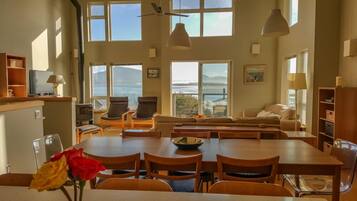 TV, DVD player, books