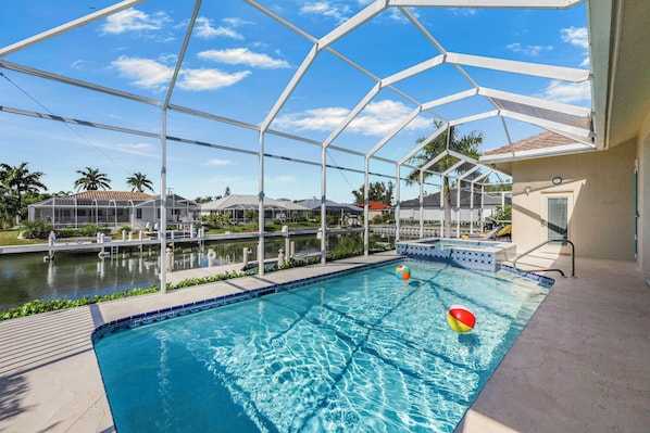 A heated pool