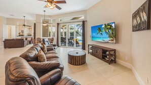 TV - Waterfront Home | Pool, Spa & Walk to Beach (Marco Island)