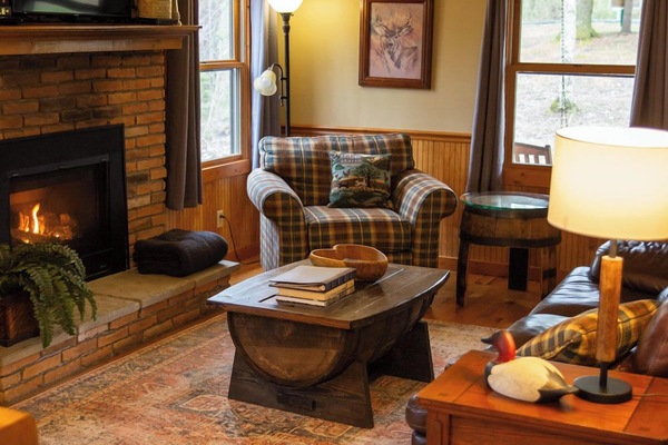 Smart TV, fireplace, DVD player