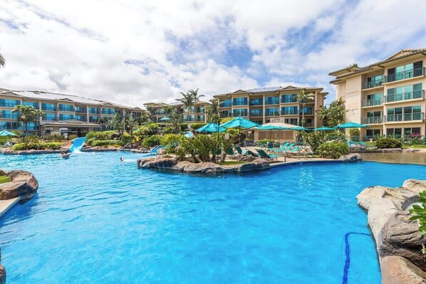 Outdoor pool, a heated pool