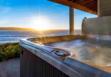 Enjoy a soak while basking in golden sunsets