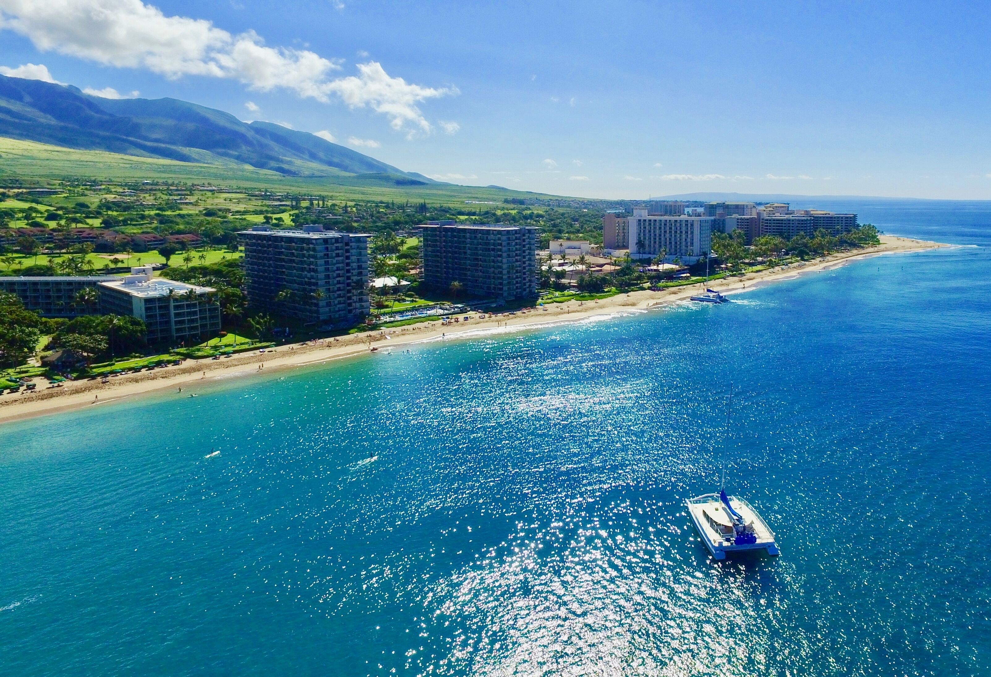 On the beach, beach towels