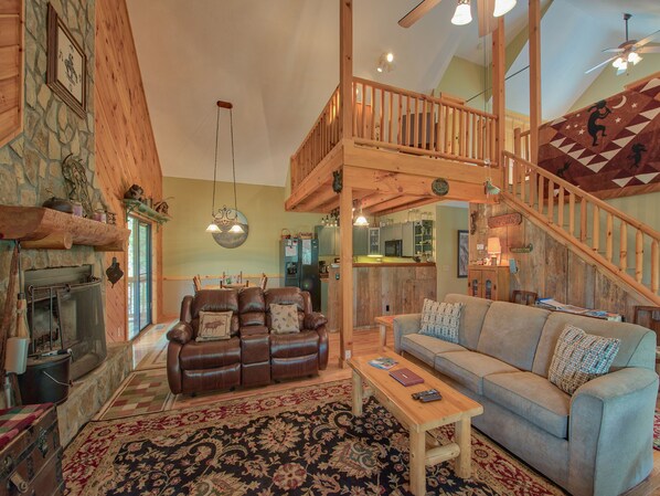 TV, fireplace, DVD player