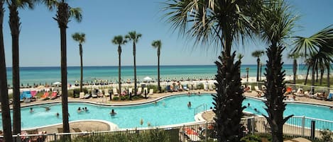A heated pool