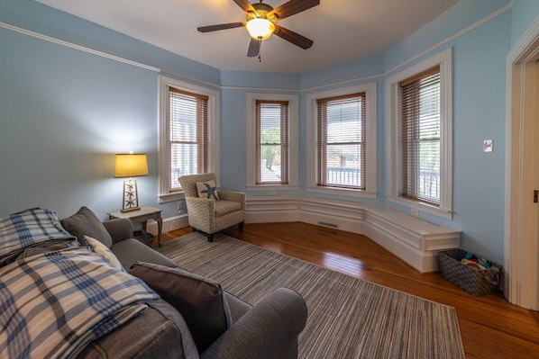 TV, offices - Classically Current Home on Park, Near Beach (Cape Charles)