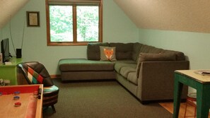 TV, video games, DVD player, books