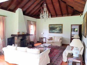 Smart-TV, DVD-spiller, bøker og musikkbibliotek