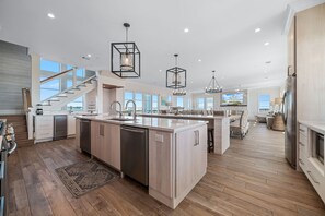 Fridge, microwave, oven, stovetop - Morning Breeze by GSVR | Fabulous Beachfront Home w/ Pool & Elevator + FREE Activities/Golf (Gulf Shores)